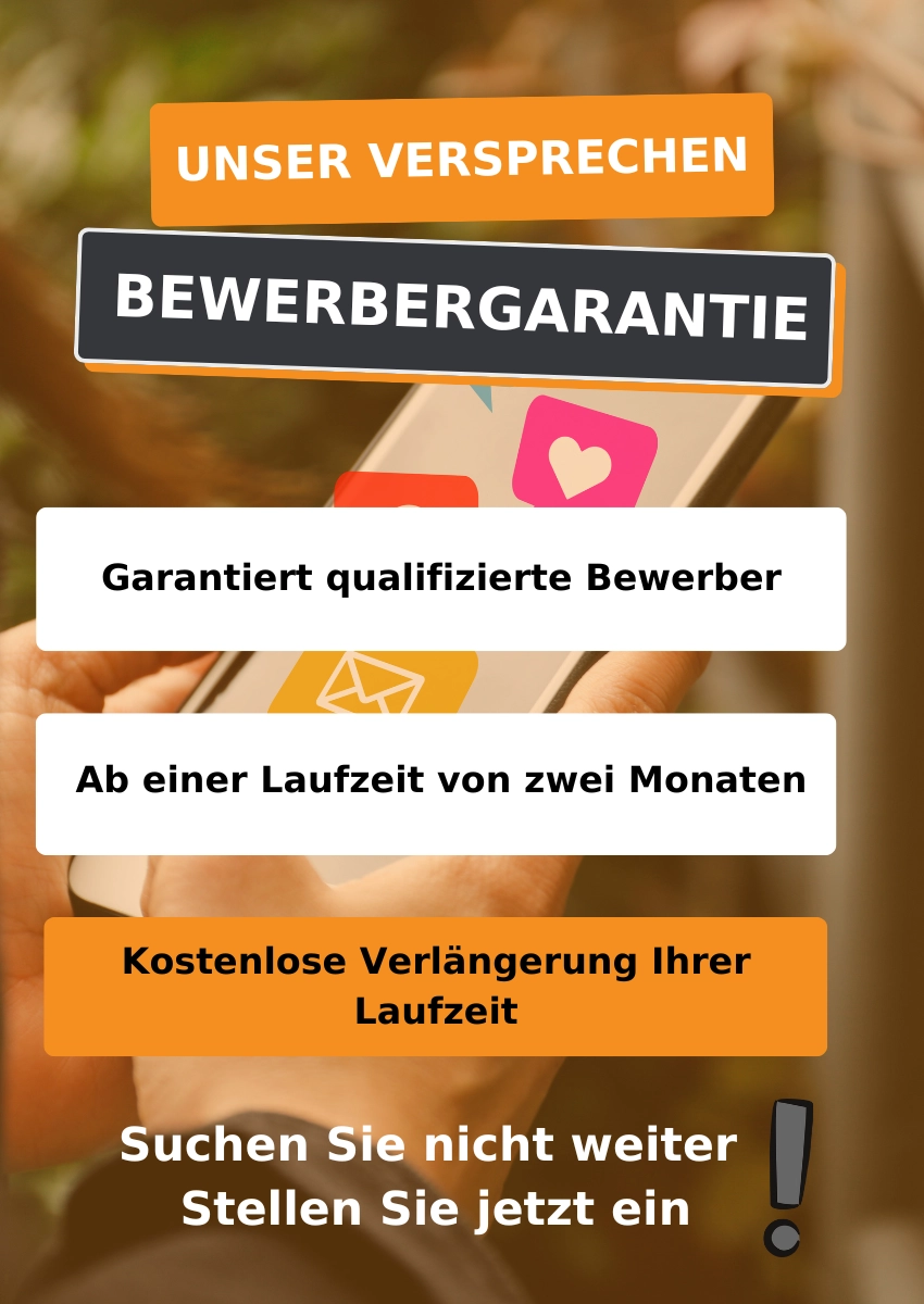 Auf dem Bild sieht man mit mehreren Textfeldern das Garantieversprechen von Scoutment zusammengefasst.